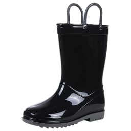 Litfun 2025 New Children Rain Boots Waterproof Non-slip Kids Shoes Rubber Boots With Easy-On Handles Soft Sole Unisex Rain Shoes