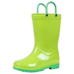Litfun 2025 New Children Rain Boots Waterproof Non-slip Kids Shoes Rubber Boots With Easy-On Handles Soft Sole Unisex Rain Shoes