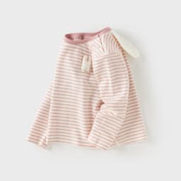 Dave Bella Children's T-shirt Autumn Girl's Sweet Pink Striped Bottoming Shirt Casual Baby Cotton Top Gentle Party DB3253527