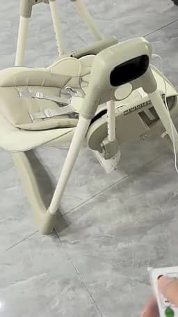 Smart Baby High Chair with Bluetooth, Electric Rocker & Recliner, 6-in-1 Foldable Multi-use Feeding Chair for Newborn to Toddler