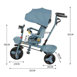 Tricycle From 10 Months, Children's Tricycle, Rotating Seat, Fold-Out Canopy With Sunshade, Cup Holder And Basket Included