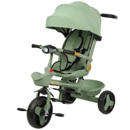 Tricycle From 10 Months, Children's Tricycle, Rotating Seat, Fold-Out Canopy With Sunshade, Cup Holder And Basket Included