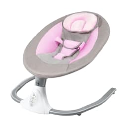 Baby Rocker Infant Swing 4 Speed Swing Angle Timer 12 Music Bluetooth USB Remote Control 25° Ergonomic Neck Protection 3 Point Safety Harness Anti Slip Base One Key Lock Removable Washable Cover Mosquito Net USB Power 0-18 Months
