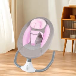 Baby Rocker Infant Swing 4 Speed Swing Angle Timer 12 Music Bluetooth USB Remote Control 25° Ergonomic Neck Protection 3 Point Safety Harness Anti Slip Base One Key Lock Removable Washable Cover Mosquito Net USB Power 0-18 Months