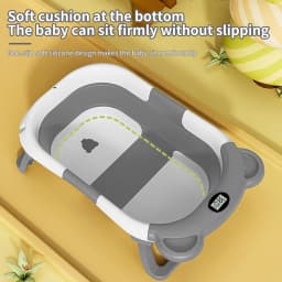 Baby Bathtub Durable Foldable Large Baby Bath Equipped with a Soft, Non-slip Bath Mat Temperature Sensor Baby Bath Tub with Anti-slip Support Legs Digital Display