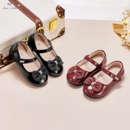 Dave Bella Children Leather Shoes Autumn Baby Girls Princess Shoes Retro Red Black Kids Shoes Anti Slip Elegant Party DB3263935
