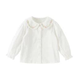 Dave Bella Girls Long Sleeved Spring Shirt Autumn Cotton Children Lapel Blouse Baby Breathable Top Sweet Party Fashion DB1260484