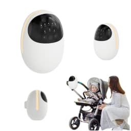 Baby Stroller Rocker Rechargeable 1800mAh Battery With White Noise Soothing Sounds LED Breathing Light 3 Timer Mode