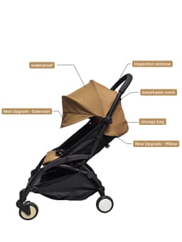 Canopy&Cushion with Pillow 6+ Fit for Yoyo3/yoyo2 Waterproof Thickened Sunshade Extended Soft Mattress YOYO Stroller Accessories