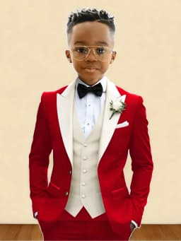 New Boys Handsome Suit Set 3 Pieces Party Wear Classy Peak Lapel Kids Forma Tuxedo Wedding Guest Clothes Plus Size Suits 2-20T