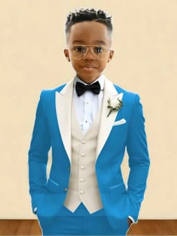 New Boys Handsome Suit Set 3 Pieces Party Wear Classy Peak Lapel Kids Forma Tuxedo Wedding Guest Clothes Plus Size Suits 2-20T