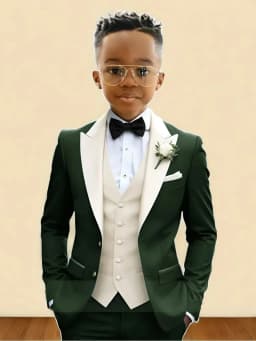 New Boys Handsome Suit Set 3 Pieces Party Wear Classy Peak Lapel Kids Forma Tuxedo Wedding Guest Clothes Plus Size Suits 2-20T