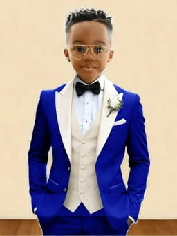 New Boys Handsome Suit Set 3 Pieces Party Wear Classy Peak Lapel Kids Forma Tuxedo Wedding Guest Clothes Plus Size Suits 2-20T