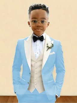New Boys Handsome Suit Set 3 Pieces Party Wear Classy Peak Lapel Kids Forma Tuxedo Wedding Guest Clothes Plus Size Suits 2-20T