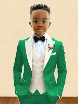 New Boys Handsome Suit Set 3 Pieces Party Wear Classy Peak Lapel Kids Forma Tuxedo Wedding Guest Clothes Plus Size Suits 2-20T