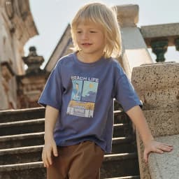 Dave Bella Boys Printed Summer T-Shirt Children Short Sleeve Cotton Top 5-13Years Tees Kids Casual Outdoor Clothes DK2261581