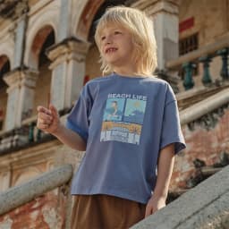 Dave Bella Boys Printed Summer T-Shirt Children Short Sleeve Cotton Top 5-13Years Tees Kids Casual Outdoor Clothes DK2261581