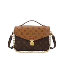 Trendy Simple Fashionable Diaper Bag Letter Logo Leather Crossbody Bag Large Capacity For Women Stylish Commuter