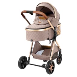3 in 1 Stroller Baby Stroller Baby Car Luxury High Landscape Lightweight Portable Foldable Travel Pram Newborn Carriage Hand Push Four Wheel Trolley with Baby Car Seat Memory Cotton Mattress and Storage Bag Multi Functional 3 in 1 Stroller