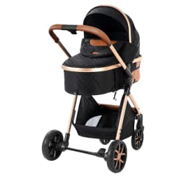 3 in 1 Stroller Baby Stroller Baby Car Luxury High Landscape Lightweight Portable Foldable Travel Pram Newborn Carriage Hand Push Four Wheel Trolley with Baby Car Seat Memory Cotton Mattress and Storage Bag Multi Functional 3 in 1 Stroller