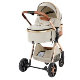3 in 1 Stroller Baby Stroller Baby Car Luxury High Landscape Lightweight Portable Foldable Travel Pram Newborn Carriage Hand Push Four Wheel Trolley with Baby Car Seat Memory Cotton Mattress and Storage Bag Multi Functional 3 in 1 Stroller