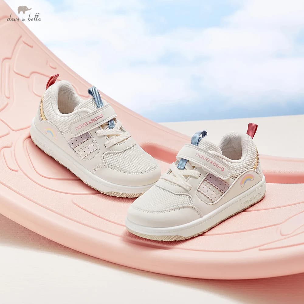 Dave Bella Children Board Shoes Girls Shoes Spring Autumn Casual Sneakers Anti Slip Breathable Fashion Outdoors Sports DB3260903