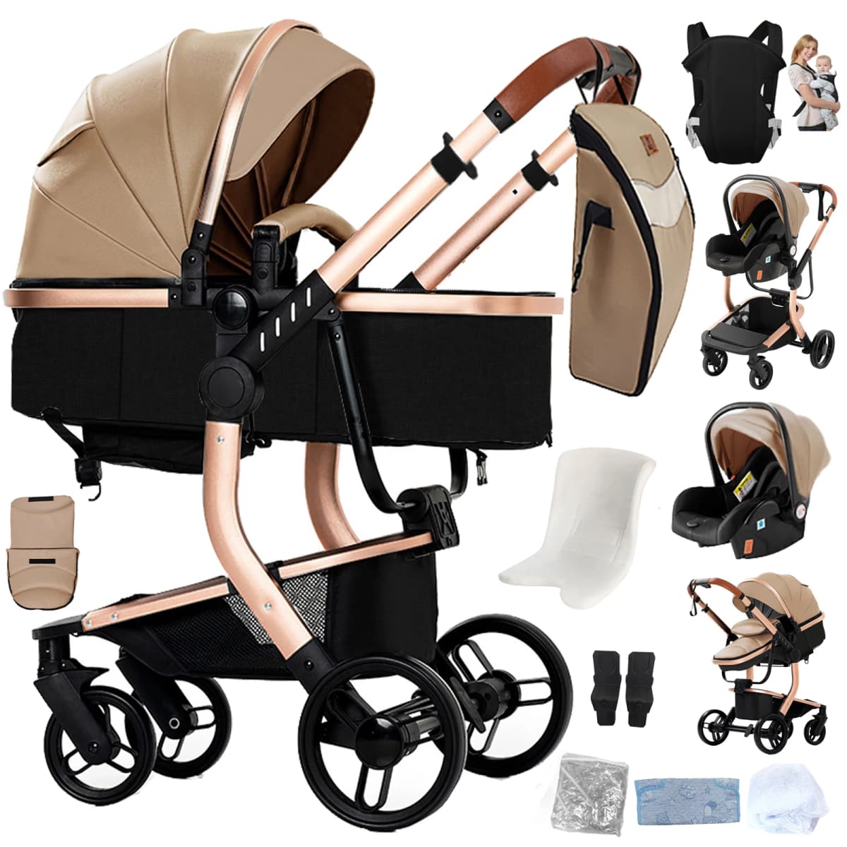 Baby stroller stroller for newborns Stroller 3 in 1 baby career Baby car seat baby accessories cars for baby pram