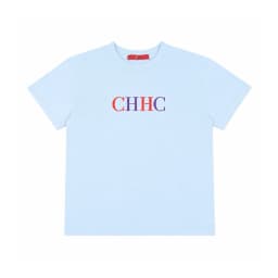CH Trend Boys Crew Neck Contrast CHHC Embroidery Straight Hem Short Sleeve Tee Party Daily Top