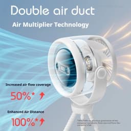 Baby Stroller Fan Adjustable Portable Clip Fan with Auto Oscillate Night Light Aroma Box USB Rechargeable Cooling Fan for Crib