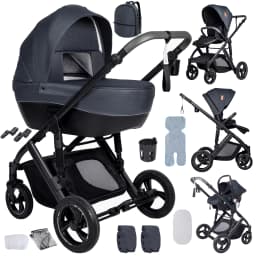 3 in 1 Stroller Baby Stroller Multi Functional Luxury High Landscape High Quality Lightweight Portable Foldable Travel Pram Newborn Carriage Shop Cart Street Fashion Tide Parent Good Choose Pushchair eith Baby Car Seat