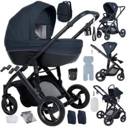 3 in 1 Stroller Baby Stroller Multi Functional Luxury High Landscape High Quality Lightweight Portable Foldable Travel Pram Newborn Carriage Shop Cart Street Fashion Tide Parent Good Choose Pushchair eith Baby Car Seat