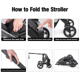 3 in 1 Stroller Baby Stroller Multi Functional Luxury High Landscape High Quality Lightweight Portable Foldable Travel Pram Newborn Carriage Shop Cart Street Fashion Tide Parent Good Choose Pushchair eith Baby Car Seat