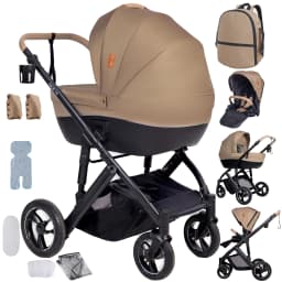 3 in 1 Stroller Baby Stroller Multi Functional Luxury High Landscape High Quality Lightweight Portable Foldable Travel Pram Newborn Carriage Shop Cart Street Fashion Tide Parent Good Choose Pushchair eith Baby Car Seat