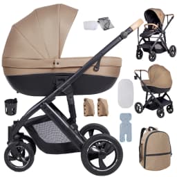 3 in 1 Stroller Baby Stroller Multi Functional Luxury High Landscape High Quality Lightweight Portable Foldable Travel Pram Newborn Carriage Shop Cart Street Fashion Tide Parent Good Choose Pushchair eith Baby Car Seat