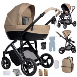 3 in 1 Stroller Baby Stroller Multi Functional Luxury High Landscape High Quality Lightweight Portable Foldable Travel Pram Newborn Carriage Shop Cart Street Fashion Tide Parent Good Choose Pushchair eith Baby Car Seat