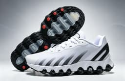 Quick Dry Knit Mesh Shox Pillar Sneakers Post Workout Fast Drying Footwear