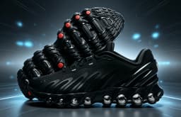 Quick Dry Knit Mesh Shox Pillar Sneakers Post Workout Fast Drying Footwear