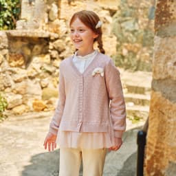 Dave Bella Children Autumn Spring Mesh Sweater Coat Girls Long Sleeve Knitted Cardigan Cute Tops Kids Outdoor Clothes DK3262709