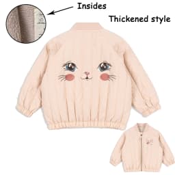 2026 New Autumn Baby Boys Jackets Winter KS Lambswool Cartoon Sequin Outerwear Girls Windproof Coat Flight Suit Kid Clothes 1-9Y