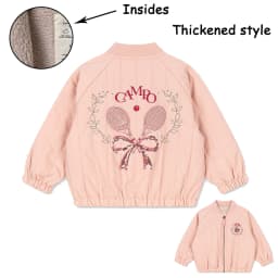 2026 New Autumn Baby Boys Jackets Winter KS Lambswool Cartoon Sequin Outerwear Girls Windproof Coat Flight Suit Kid Clothes 1-9Y