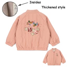 2026 New Autumn Baby Boys Jackets Winter KS Lambswool Cartoon Sequin Outerwear Girls Windproof Coat Flight Suit Kid Clothes 1-9Y