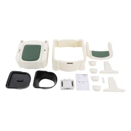 Green Bedside Commode Chair Portable Toilet with Armrests Induction Night Light Dual Black Inner Buckets Bedroom Squat Toilet Dual Use 100kg Load Capacity Anti-Odor Slow-Close Seat for Elderly Disabled Pregnant Home Bathroom RV Camping