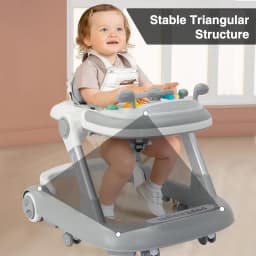 Activity 2‑in‑1 Baby Push Walker for Toddlers, Removable Feeding Tray and Music Tray (No Battery Included) Baby Walker