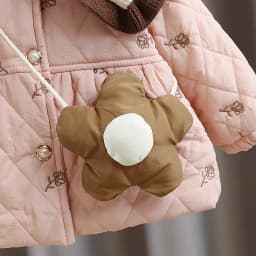 Winter Children Girl Coat Warm Thick Fleece Infant Girl Clothes Doll Collar Kid Jacket Flower Bag Elegant Toddler Outwear A1355