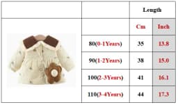 Winter Children Girl Coat Warm Thick Fleece Infant Girl Clothes Doll Collar Kid Jacket Flower Bag Elegant Toddler Outwear A1355
