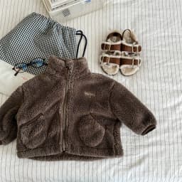 2025 Winter New Children Long Sleeve Warm Plush Coat Plus Velvet Thick Girls Zipper Jacket Baby Solid Fleece Coat Kids Clothes