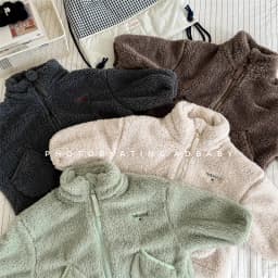 2025 Winter New Children Long Sleeve Warm Plush Coat Plus Velvet Thick Girls Zipper Jacket Baby Solid Fleece Coat Kids Clothes