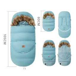 Winter Windproof Fur Collar Removable 2 Styles Footmuff 0-36 Months For Cart Newborn