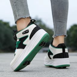 Students Children's Shoes Four Wheel Light Shoes Boys Invisible Roller Shoes Large Size Outdoor Sports Walking Shoes Women