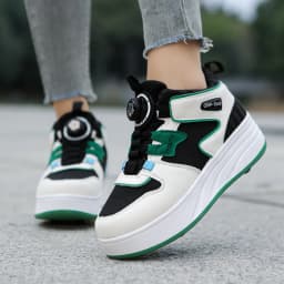 Students Children's Shoes Four Wheel Light Shoes Boys Invisible Roller Shoes Large Size Outdoor Sports Walking Shoes Women
